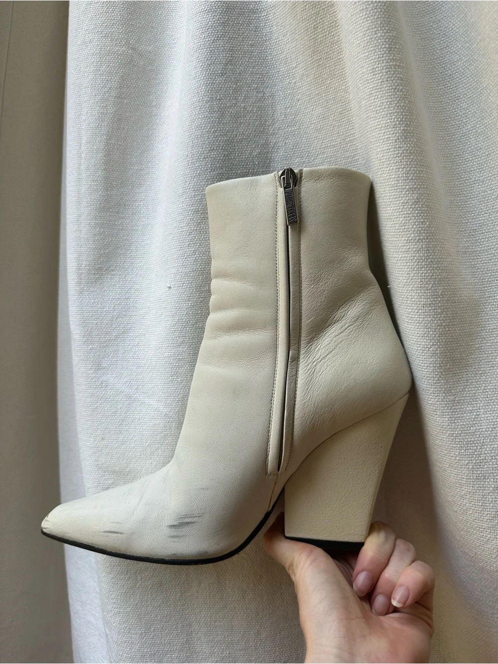 Paris Texas White Leather Ankle Boots